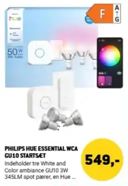 XL-BYG Philips Hue Essential WCA GU10 Startset tilbud