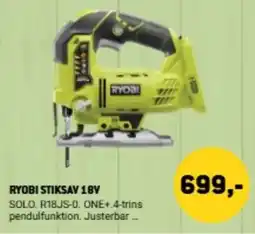 XL-BYG Ryobi stiksav 18v tilbud