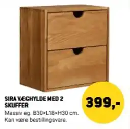 XL-BYG Sira Væghylde med 2 Skuffer tilbud