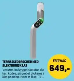 XL-BYG Terrassedørs greb med elektronisk lås tilbud