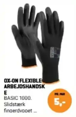 XL-BYG Ox-on flexible arbejdshandsk e basic 1000 tilbud
