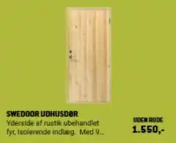 XL-BYG Swedoor udhusdør tilbud