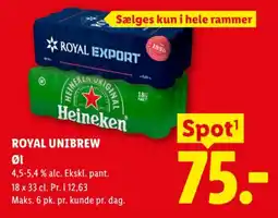 Lidl Royal Unibrew øl tilbud