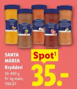 Lidl Santa Maria Krydderi tilbud