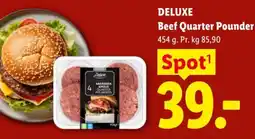 Lidl Deluxe Beef Quarter Pounder tilbud