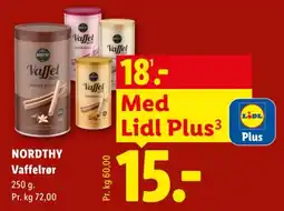 Lidl Nordthy Vaffelrør tilbud