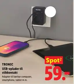 Lidl Tronic usb-oplader til stikkontakt tilbud