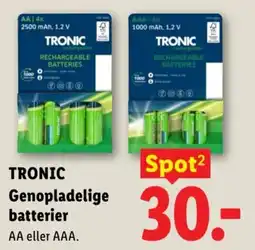 Lidl Tronic genopladelige batterier tilbud