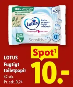 Lidl Lotus Fugtigt toilet papir tilbud
