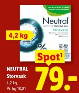 Lidl Neutral Storvask tilbud