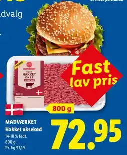 Lidl Madværket Hakket Oksekød tilbud