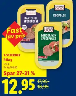 Lidl 3-stjernet pålæg tilbud