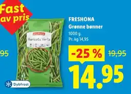 Lidl Freshona Grønne bønner tilbud