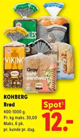 Lidl Kohberg Brød tilbud