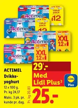 Lidl Actimel Drikke-yoghurt tilbud