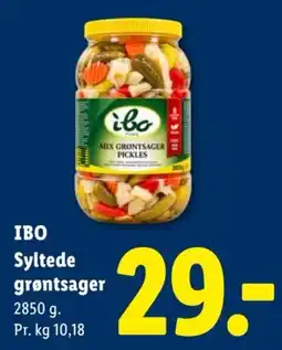 Lidl Ibo syltede grøntsager tilbud