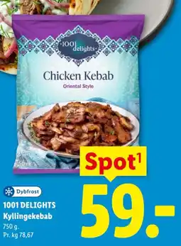 Lidl 1001 delights Chicken Kebab tilbud
