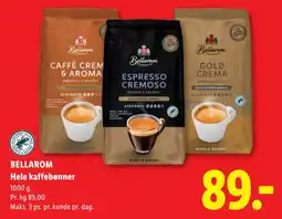 Lidl Bellarom hele kaffebønner tilbud