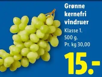 Grønne kernefri vindruer