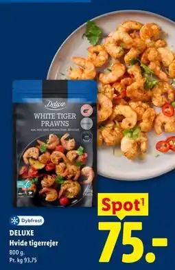 Lidl DELUXE Hvide tigerrejer tilbud