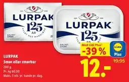 Lidl LURPAK Smør eller smørbar, App-pris tilbud