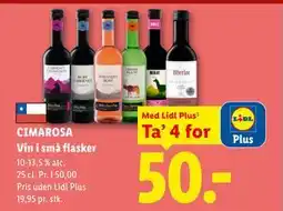 Lidl CIMAROSA Vin i små flasker, App-pris tilbud