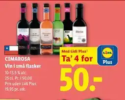 Lidl CIMAROSA Vin i små flasker tilbud