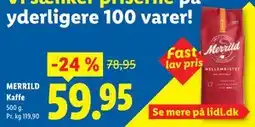 Lidl MERRILD Kaffe tilbud