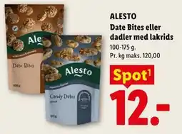 Lidl ALESTO Date Bites eller dadler med lakrids tilbud