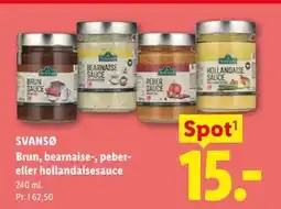 Lidl SVANSØ Brun, bearnaise-, peber- eller hollandaisesauce tilbud
