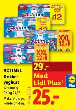 Lidl ACTIMEL Drikkeyoghurt tilbud
