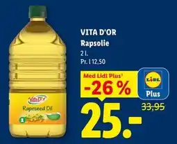 Lidl VITA D'OR Rapsolie, App-pris tilbud