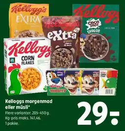 Coop 365 Kelloggs morgenmad eller müsli tilbud