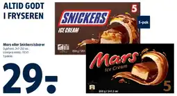 Coop 365 Mars eller Snickers isbarer tilbud