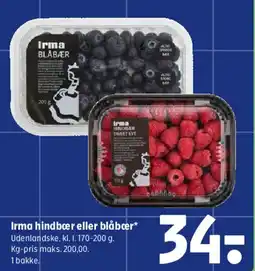 Coop 365 Irma hindbær eller blåbær tilbud