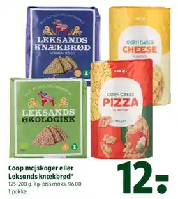 Coop 365 Coop majskager eller Leksands knækbrød tilbud