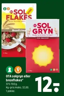 Coop 365 OTA solgryn / branflakes tilbud