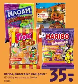 Coop 365 Haribo, Kinder eller Trolli poser tilbud
