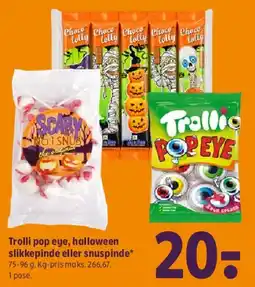 Coop 365 Trolli pop eye, halloween slikkepinde eller snuspinde tilbud