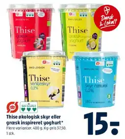 Coop 365 Thise økologisk skyr / græsk inspireret yoghurt tilbud