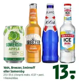 Coop 365 1664, Breezer, Smirnoff eller Somersby tilbud