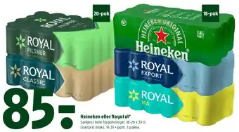 Heineken eller Royal øl