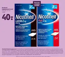 Coop 365 Nicotinell tyggegummi 24 stk tilbud