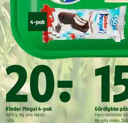 Coop 365 Kinder Pingui 4-pak tilbud
