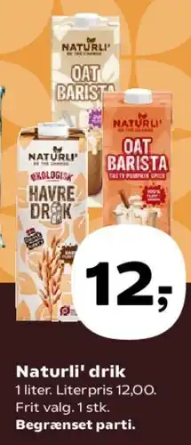 Kvickly Naturli' drik tilbud