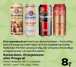 Kvickly Kaiserdom, Oranjeboom eller Praga øl tilbud