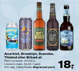 Kvickly Anarkist, Brooklyn, Svaneke, Thisted eller Ørbæk øl tilbud