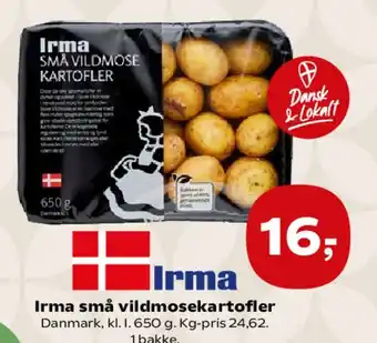 Kvickly Irma små vildmosekartofler tilbud