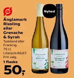 Kvickly Änglamark Riesling eller Grenache & Syrah tilbud