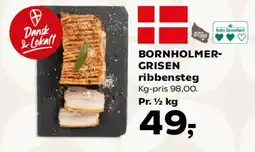 Kvickly Bornholmergrisen ribbensteg tilbud